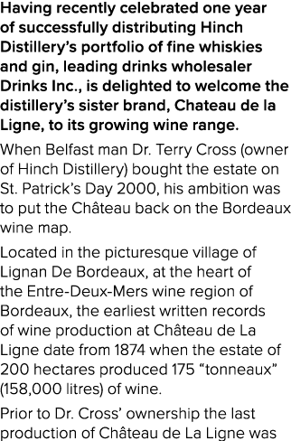 Having recently celebrated one year of successfully distributing Hinch Distillery s portfolio of fine whiskies and gi   