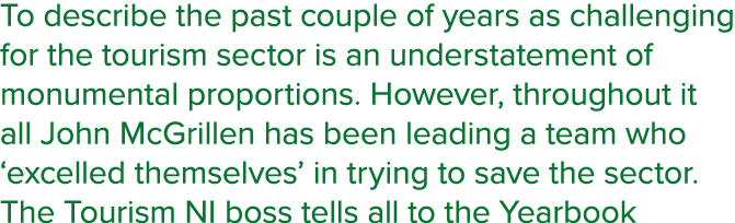 To describe the past couple of years as challenging for the tourism sector is an understatement of monumental proport   