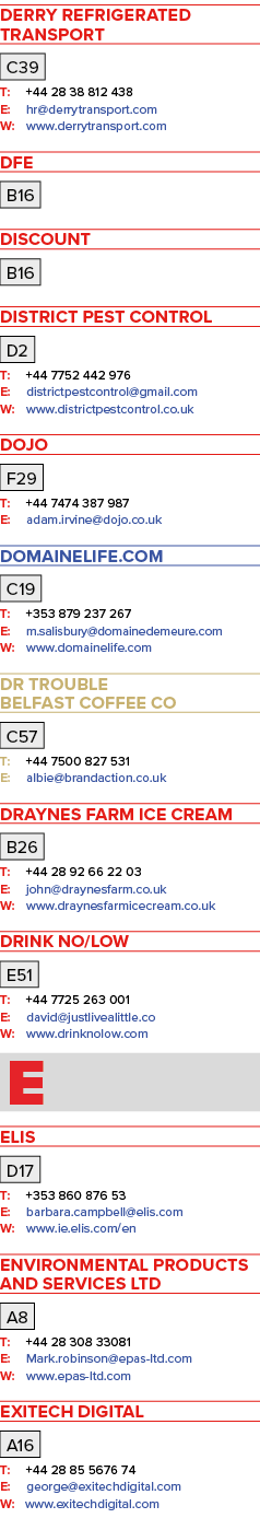 Derry Refrigerated Transport C39 T: +44 28 38 812 438 E: hr derrytransport com W: www derrytransport com DFE B16 Disc   