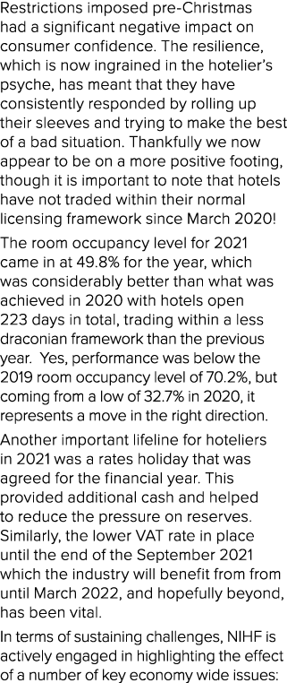Restrictions imposed pre-Christmas had a significant negative impact on consumer confidence  The resilience, which is   