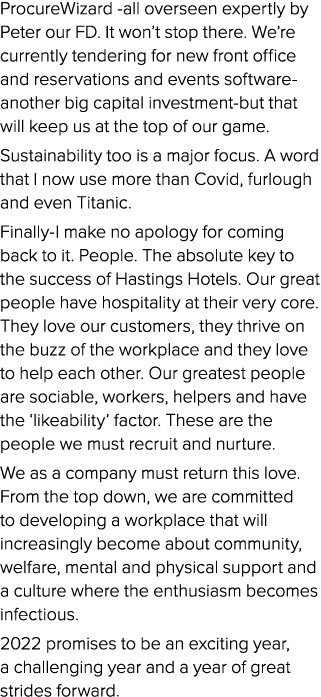 ProcureWizard -all overseen expertly by Peter our FD  It won t stop there  We re currently tendering for new front of   