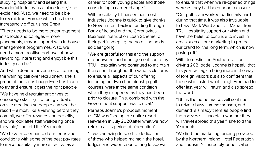 studying hospitality and seeing this wonderful industry as a place to be,  she explained   Also, we need to be able t   