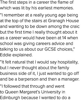 The first steps in a career the flame of which was lit by his earliest memories. “I remember at a really young age be...