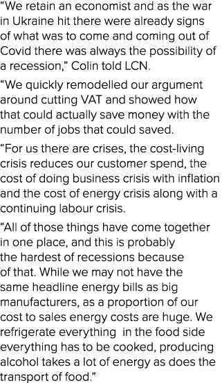 “We retain an economist and as the war in Ukraine hit there were already signs of what was to come and coming out of ...