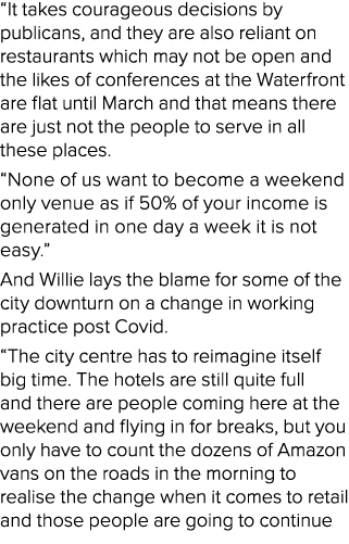 “It takes courageous decisions by publicans, and they are also reliant on restaurants which may not be open and the l...