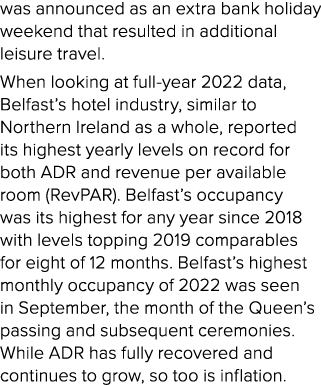 was announced as an extra bank holiday weekend that resulted in additional leisure travel. When looking at full year ...