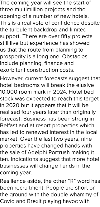 The coming year will see the start of three multimillion projects and the opening of a number of new hotels. This is ...