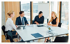 Business meeting in conference room