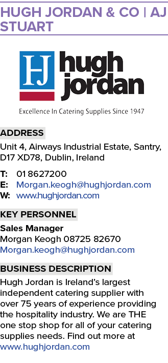 Hugh Jordan & Co | AJ Stuart ￼ Address Unit 4, Airways Industrial Estate, Santry, D17 XD78, Dublin, Ireland T: 01 862...
