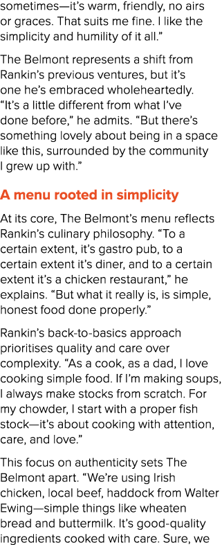 sometimes—it’s warm, friendly, no airs or graces. That suits me fine. I like the simplicity and humility of it all.” ...