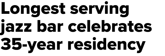 Longest serving jazz bar celebrates 35 year residency 