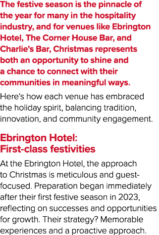 The festive season is the pinnacle of the year for many in the hospitality industry, and for venues like Ebrington Ho...
