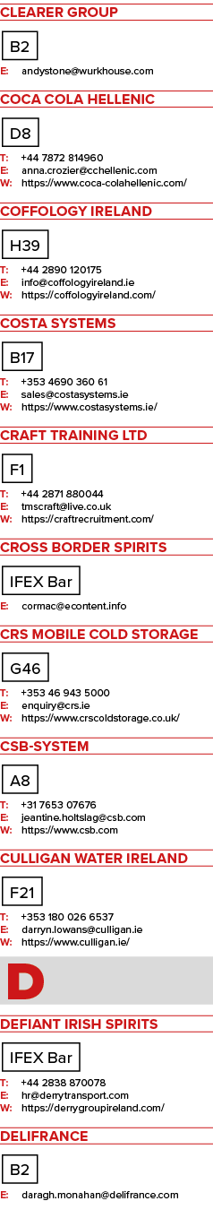 Clearer Group B2 E: andystone@wurkhouse.com Coca Cola Hellenic D8 T: +44 7872 814960 E: anna.crozier@cchellenic.com W...