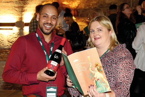 Press Eye - Belfast, Northern Ireland - 20th February 2024 - Photo by William Cherry/Presseye Pictured at the Bibendum Wine Tasting Portfolio at Custom House, Belfast are  Seb Jackson and Alison Purnell.   Photo by William Cherry/Presseye