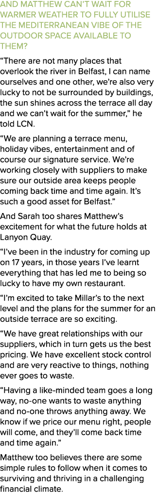 And Matthew can’t wait for warmer weather to fully utilise the Mediterranean vibe of the outdoor space available to t...