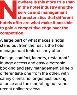 Nowhere is this more true than in the hotel industry and the service and management characteristics that different ho...