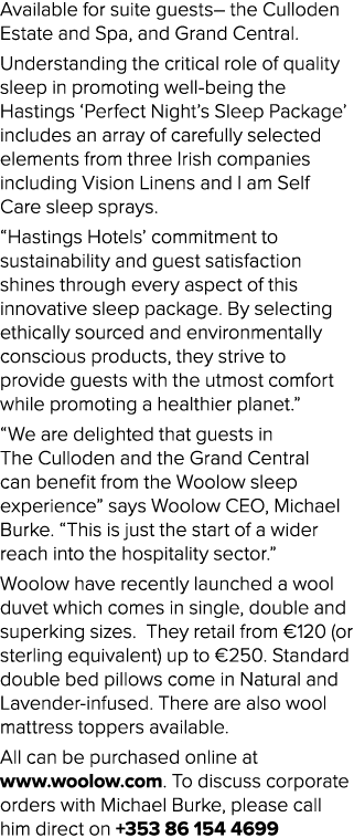 Available for suite guests– the Culloden Estate and Spa, and Grand Central. Understanding the critical role of qualit...