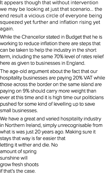 It appears though that without intervention we may be looking at just that scenario… the end result a vicious circle ...