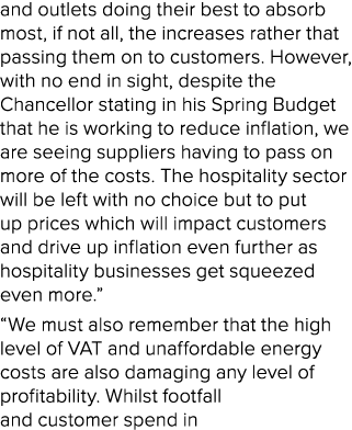 and outlets doing their best to absorb most, if not all, the increases rather that passing them on to customers. Howe...