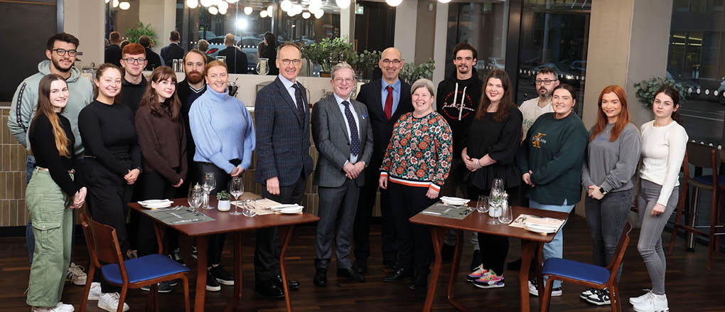 HASTINGS HOTELS 2  HASTINGS HOTELS SUPPORTS FUTURE OF TALENT WITH MANAGEMENT PROGRAMME… Joining the participants of Hastings Hotels’ Management Ambassador Programme are the group’s Chairman, Howard Hastings and Managing Director, James McGinn and Ulster University’s Professor Ioannis S. Pantelidis, Head of the Department of Hospitality and Tourism and Mairead McEntee, Associate Head of the Department of Hospitality and Tourism Management as the leading hotel group announces that 13 Trainee and Assistant Managers have been appointed to undertake its Management Ambassador Programme which has been developed in association with the Ulster University.   Now in its ninth year, the programme aims to deepen the participants’ understanding of the management of customer service and staff teams within the hospitality environment, develops understanding of the role of Key Performance Indicators across all operational areas and facilitates the continuous professional development of key management skills.   