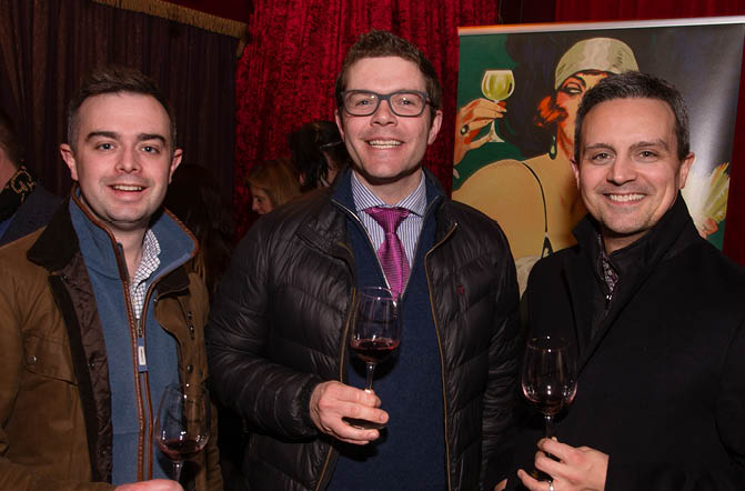 JC Rice, Sales Director Tennent's NI, with Harry Crosby and Martin McGreevey of Osborne King.