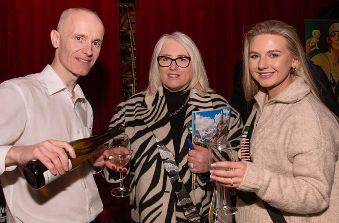 Declan McDonagh of Tennent's NI with Sonya Jackson and Rosalyn Magee of Magee's Wine Lodge.