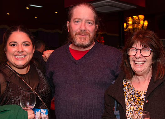 Donna McLaughlin and Angela McLaughlin, of Green Heights Bar, Ardglass, with Gerry King of Bin 34, Castlewellan.