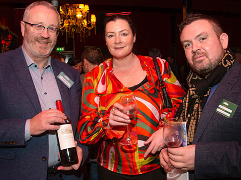 David O'Boyle of Bibendum NI with Lorraine Donnelly and Ciaran Devlin of The Inn at Castledawson.