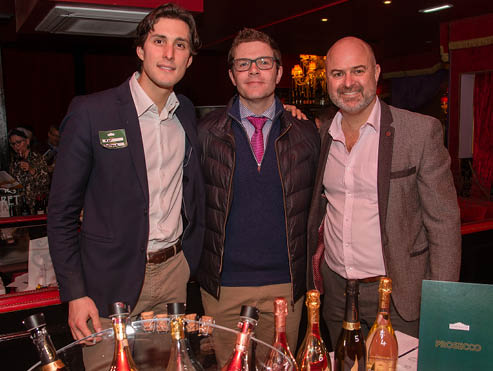 Pier Paolo Gaelet, UK & IrelandSales Manager for Bottega, with JC Rice, Sales Director Tennent's NI, and Bibendum NI Wine Manager Andrew Schnell.