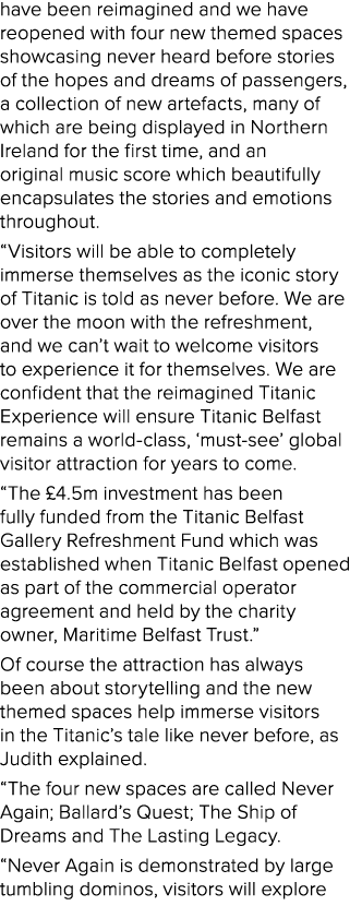 have been reimagined and we have reopened with four new themed spaces showcasing never heard before stories of the ho...