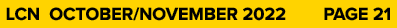 LCN OCTOBER/NOVEMBER 2022 PAGE 21