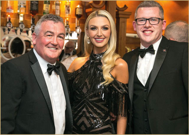 Bernard Sloan, former Miss NI Meagan Green, Jamie Cotter