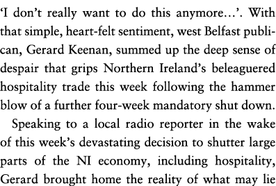  I don t really want to do this anymore    With that simple, heart-felt sentiment, west Belfast publican, Gerard Keen   