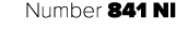 Number 841 NI