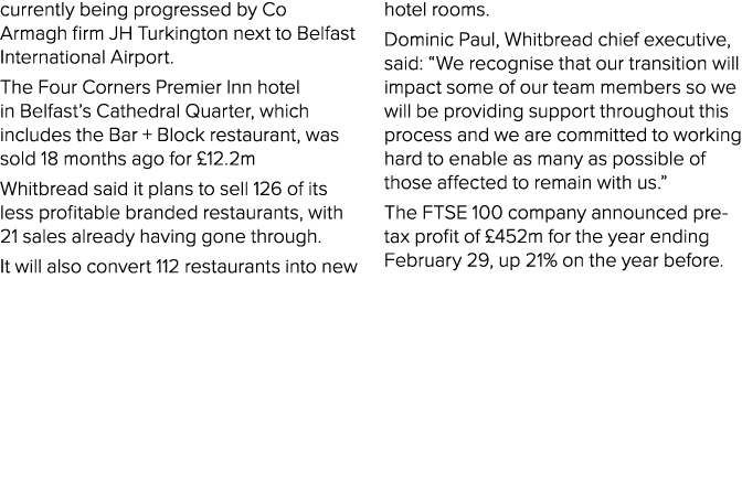 currently being progressed by Co Armagh firm JH Turkington next to Belfast International Airport. The Four Corners Pr...
