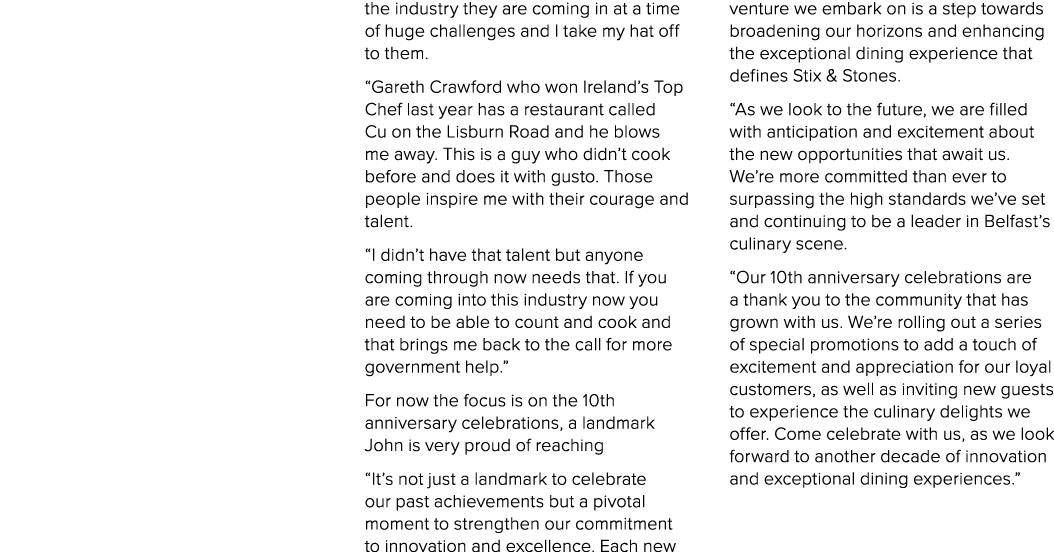 the industry they are coming in at a time of huge challenges and I take my hat off to them. “Gareth Crawford who won ...