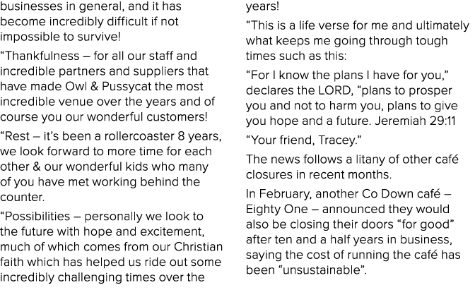 businesses in general, and it has become incredibly difficult if not impossible to survive! “Thankfulness – for all o...