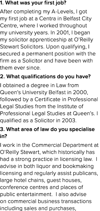 1. What was your first job? After completing my A Levels, I got my first job at a Centra in Belfast City Centre, wher...