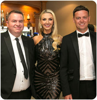 Andy Ten, former Miss NI Meagan Green and Lee White