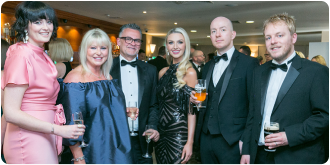 Michelle Minnis, Alison Trueick, Michael Flannagan, former Miss NI Meagan Green, Barry O'Neill and Gary Shufflebottom