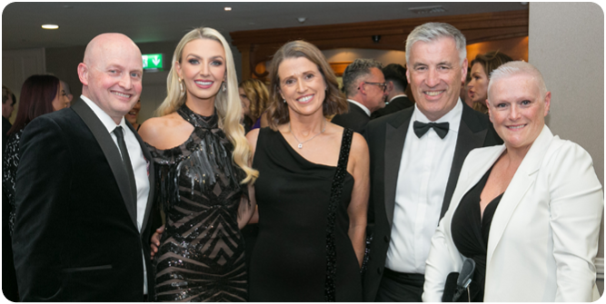 Dean Butler, former Miss NI Meagan Green, Bernie Landers, Cain Landers and Julie Butler