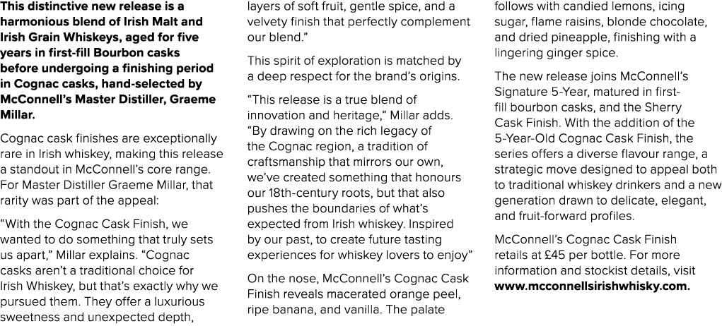 This distinctive new release is a harmonious blend of Irish Malt and Irish Grain Whiskeys, aged for five years in fir...