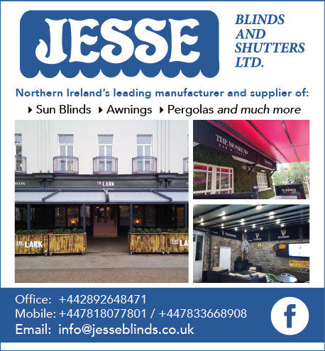 A poster advertising blinds and shutter services. Description generated by AI