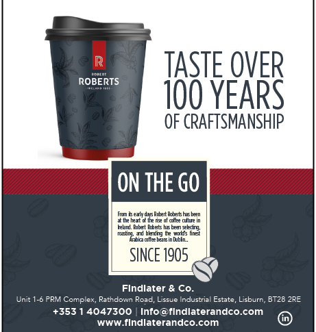 A cup of coffee with the words “Taste over 100 years of craftsmanship" written on it. Description generated by AI