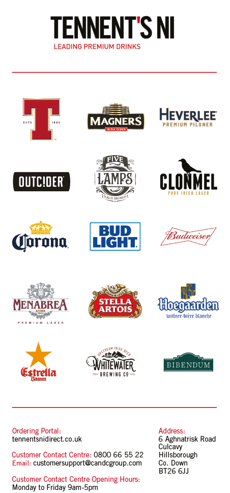 A poster with a row of different beer brands. Description generated by AI