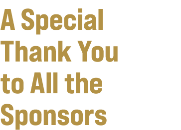 A Special Thank You to All the Sponsors