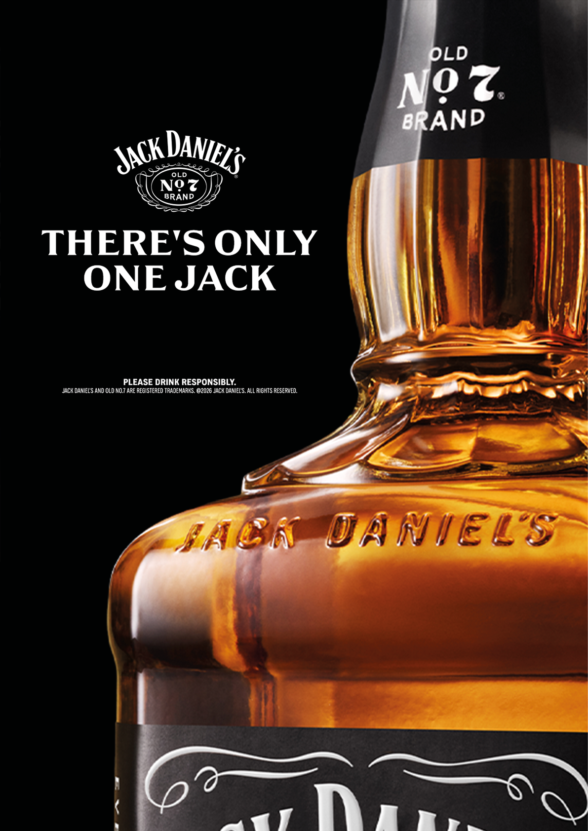 A bottle of Jack Daniels whiskey. Description generated by AI