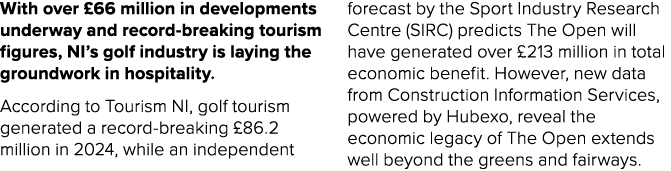 With over £66 million in developments underway and record breaking tourism figures, NI’s golf industry is laying the ...
