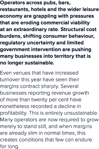 Operators across pubs, bars, restaurants, hotels and the wider leisure economy are grappling with pressures that are ...