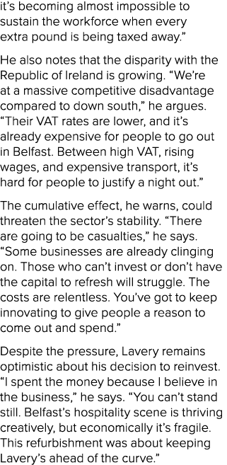 it’s becoming almost impossible to sustain the workforce when every extra pound is being taxed away.” He also notes t...